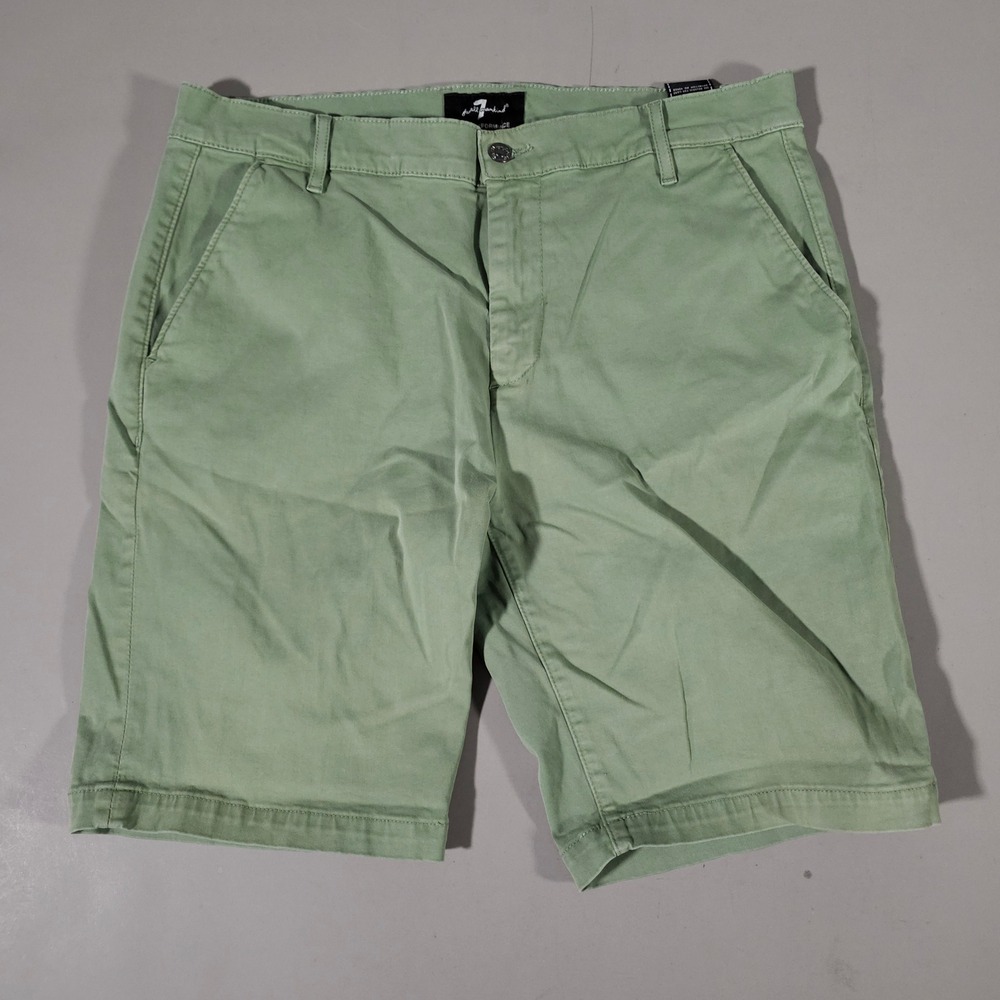 7 For All Mankind Luxe Performance Shorts Mens 34 Green Luxe Performance Chino